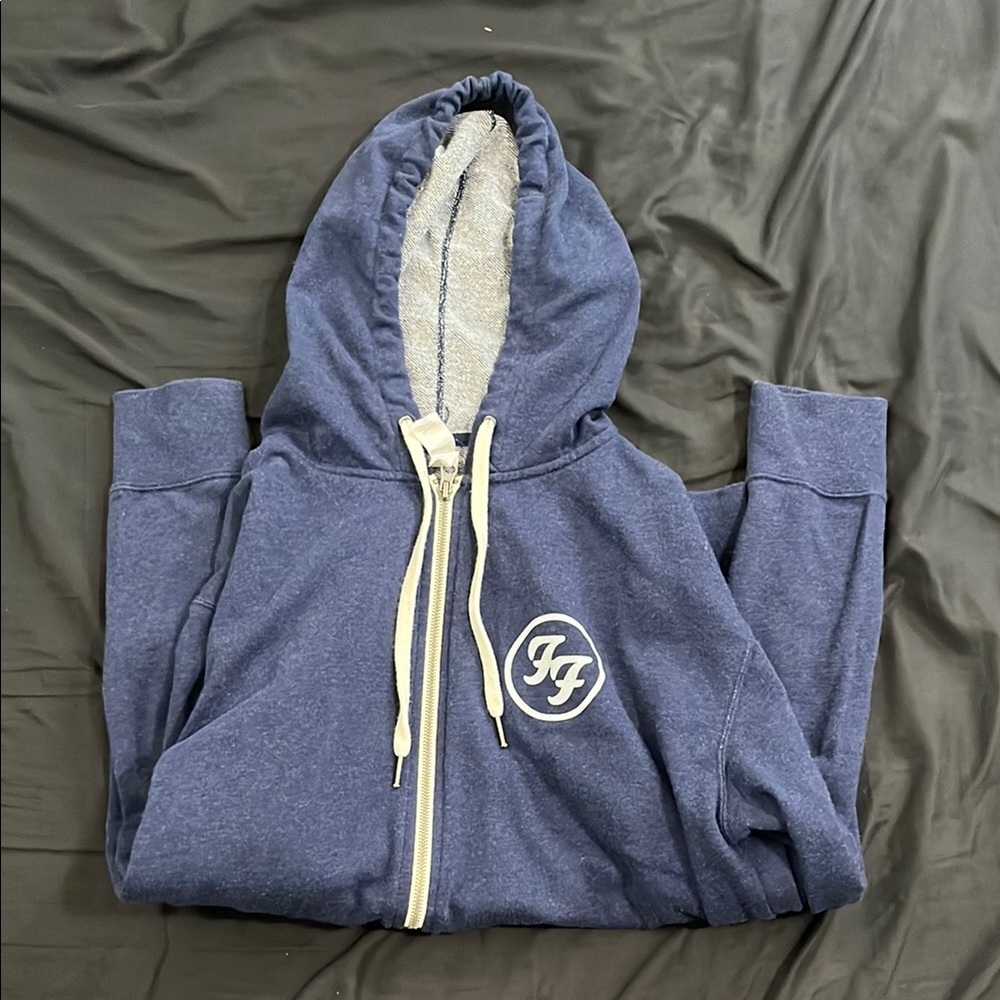 Foo Fighters Blue Zip-Up Hoodie